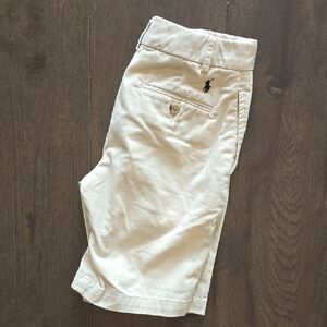 Boys Polo by Ralph Lauren Light Khaki Flat Front Shorts